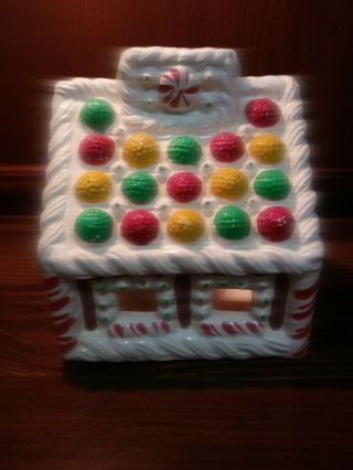 Ceramic Gingerbread House Candle Holder Christmas Holliday