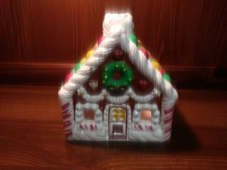 Ceramic gingerbread house candle holder Christmas Holliday 3