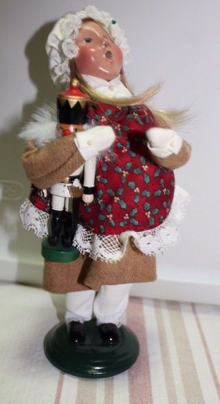 Byers Choice Child Blonde Girl With Nutcracker And Basket