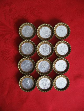 Schlitz Beer Bottle Caps Crown Cork Lined Foil Tab Vintage 1950 ' s No Dent 3