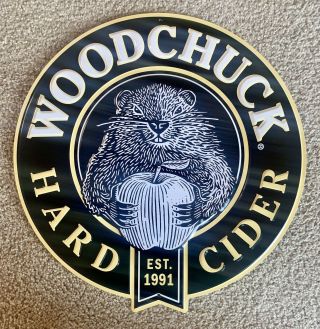 Woodchuck Hard Cider Rare Tin Metal Sign Man Cave Beer