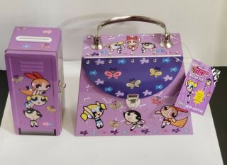 Powerpuff Girls Purse And Locker Tin Contains Candy Necklaces Cartoon Network
