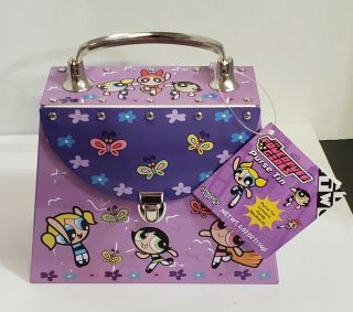 Powerpuff Girls Purse and locker Tin Contains Candy Necklaces Cartoon Network 2