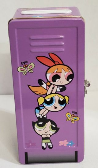 Powerpuff Girls Purse and locker Tin Contains Candy Necklaces Cartoon Network 3