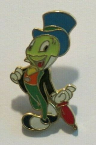 Disney Wdw Jiminy Cricket With Red Umbrella From Pinocchio Pin
