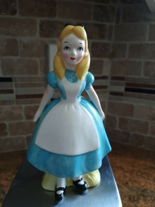 Vintage Walt Disney Alice In Wonderland Porcelain Figurine Made In Japan 1970 