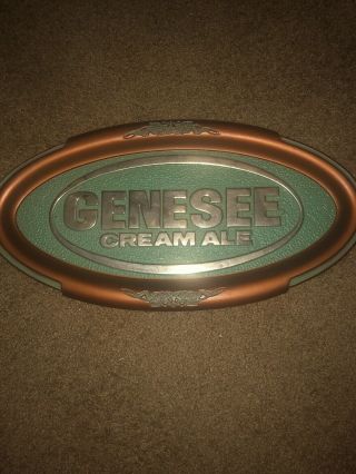 Vintage 1960s 1970s Genesee Cream Ale Beer Advertising Sign Nos Plastic