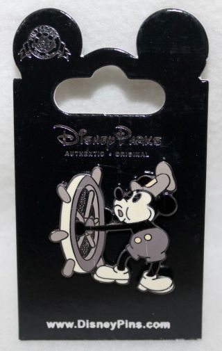 Walt Disney Pin Trading 2005 Mickey Mouse Black & White Steamboat Willy