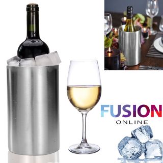 Wine Cooler Ice Bucket Double Walled Insulated Stainless Steel Brushed Finish