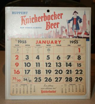 Ruppert Knickerbocker York Famous Beer - - - 1955 Calendar