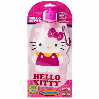 Zak Hello Kitty (3 Pack) 16oz Collapsible Kids Water Bottles with Clips Sanrio 2