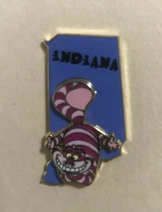 Disney Pin State Character Pins Alice In Wonderland Indiana Cheshire Cat