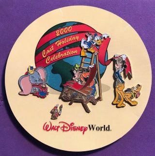 Disney Wdw 2000 Cast Member Holiday Celebration Dumbo Timothy Goody 5 Pin Set
