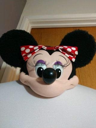 Minnie Mouse Hard Vinyl Usa Character Fashions Disney Plastic Hat Ears Vintage