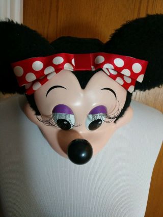minnie mouse hard vinyl usa character fashions DISNEY plastic hat ears vintage 2