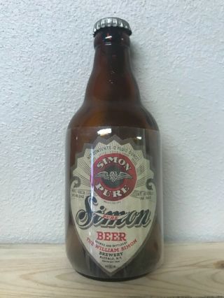 Irtp Simon Pure Beer Steinie Bottle: William Simon Brewery,  Buffalo,  Ny