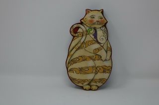 Jim Shore Cat With Whiskers Trinket Box Heartwood Creek 4009950 / 2007