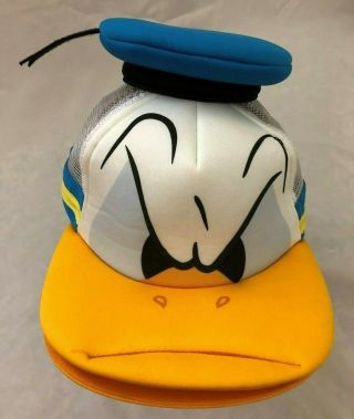 Adult Yellow Blue Disney Donald Duck Bird Adjustable Costume Hat