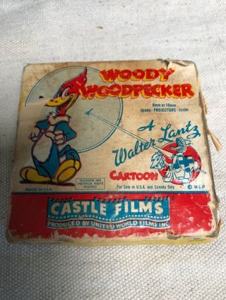 Castle Films 8 Mm,  16 Mm,  Woody Woodpecker Cartoon.  Redwood Sap.  Walter Lantz.