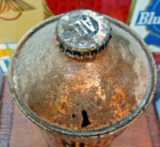 GENESEE 12 HORSE ALE 32 OZ QUART CONE TOP BEER CAN WITH CAP.  ROCHESTER,  NY 3