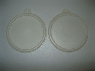 Tupperware Replacement Lid / Seals 3 7/8  H " Size 733 Set Of 2 Sheer