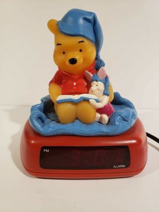 Winnie The Pooh With Piglet Night Light Alarm Clock - Disney.