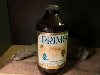 Primo Hawaiian Beer Stubby Bottle Honolulu,  Hi Hawaii Never Opened Vintage
