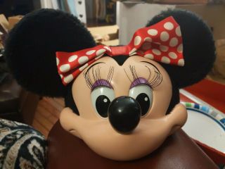 Minnie Mouse Hard Vinyl Usa Character Fashions Disney Plastic Hat Ears Vintage