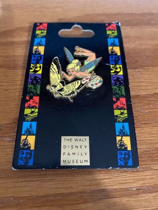 Walt Disney Family Museum Pin - - Tinker Bell Painting Butterfly