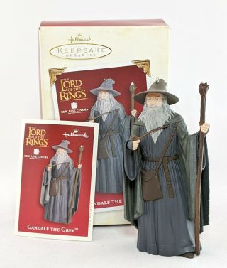 Hallmark 2005 Lord Of The Rings Gandalf The Grey Christmas Figural Ornament Euc