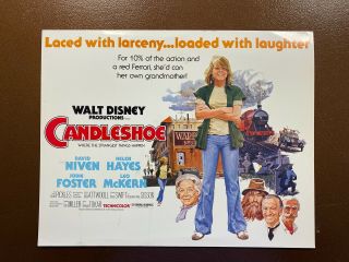 1977 Walt Disney Productions Candleshoe Jodie Foster Lobby Card Set Of 2