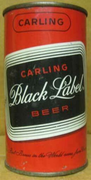 Carling Black Label Beer Ss Flat Top Can,  Natick,  Massachusetts,  Penna Tax Stamp