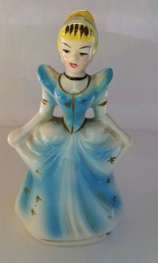Vintage Disney Japan Ceramic Cinderella Figurine Set Made In Japan