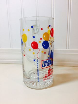 1987 Bud Light Spuds MacKenzie Beer Glass Mug The Party Animal Birthday 3