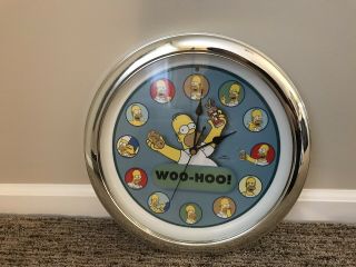 The Simpsons 2004 Homer Talking Wall Clock 20th Century Fox
