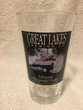 Great Lakes Brewing Edmund Fitzgerald Beer Glass (pint) Yy