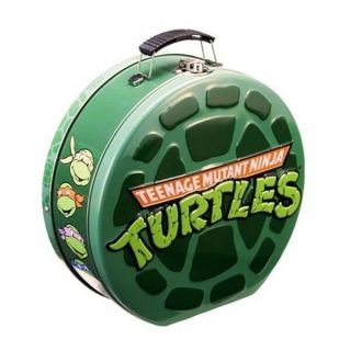 Teenage Mutant Ninja Turtles Shell Shaped Embossed Carry All Tin Tote Lunchbox