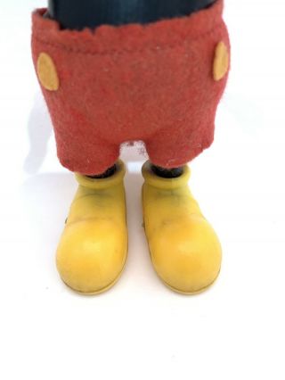 Mickey Mouse Rubber Figure Walt Disney Productions Hong Kong Red Shorts 8 