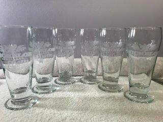 Michelob Set Of 6 Beer Glasses Etched Name & Logo Design