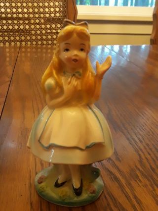 Vintage Walt Disney Porcelain Alice In Wonderland Figure