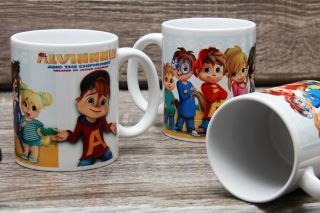 Alvin And The Chipmunks Mug Movies Character Gift Ceramic Cup 11 Oz.