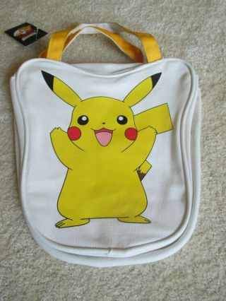 Pokemon Pikachu Bag,  Back - To - School,  Made Of Fabric / Canvas,  W/ Zipper