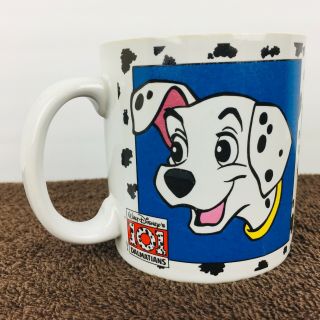 Vintage Walt Disney 101 Dalmations Coffee Mug Cup Puppies Animated Movie