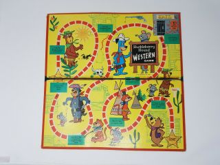 Vintage 1959 Hanna - Barbera Huckleberry Hound Western Game - Board Only