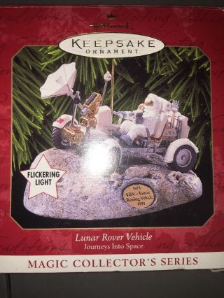 Hallmark Collectible Ornament Lunar Rover Vehicle With Lights Up For Christmas
