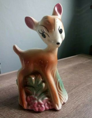 Vintage Bambi Walt Disney Productions Ceramic Pottery 1950s