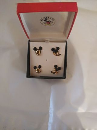 Mickey & Co Napier Mickey Mouse 4 Pin Brooch Boxed Set