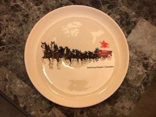 Budweiser Champion Clydesdales Ceramic 9 1/4 " Plate In