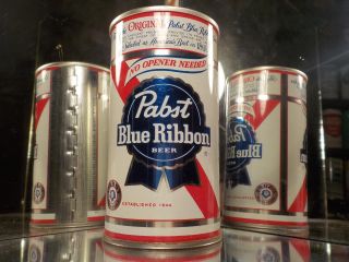 Pabst Blue Ribbon Milw No Opener Needed Straight Steel Old Beer Can 106 - 26