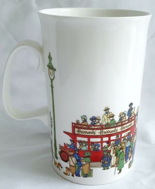 Harrods Double Decker Bus Street Tea Mug Fine Bone China Made In England